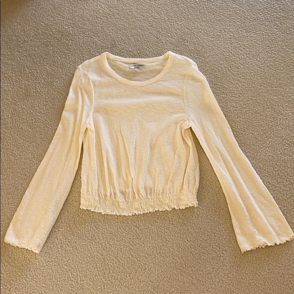 Madewell Smocked Bell Sleeved Top